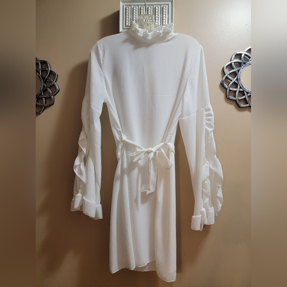 NWT Boho High Neck Wide Sleeve Shift Dress - Picture 4 of 8